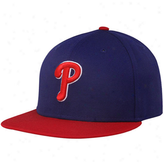 New Point of time Phiiladelphia Phillies Youth Royal Blue-red Auth3ntic 59fifty Fitted Hat