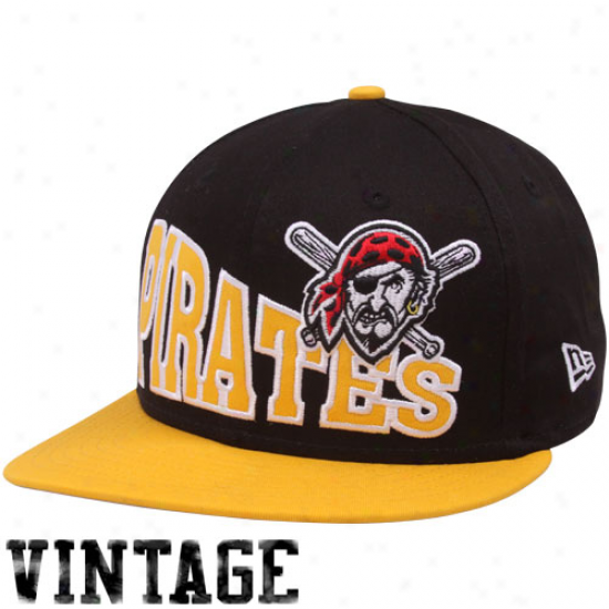 New Era Pittsburgh Pirates Black-gold Stoked Snapback Hay