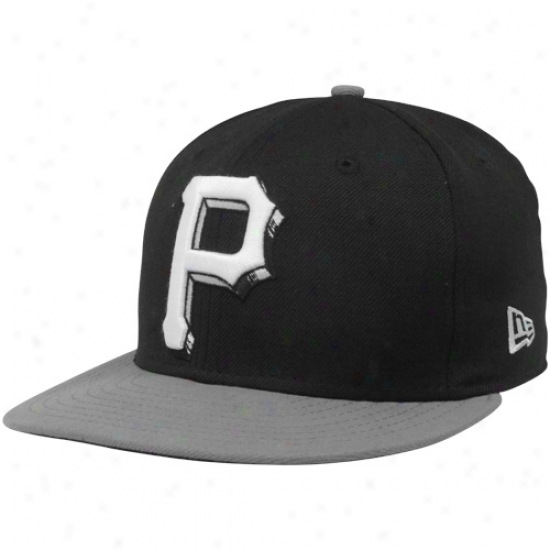 New Era Pittsburgh Pirates Black-gray Shadow Logo 59fifty Fitted Hat