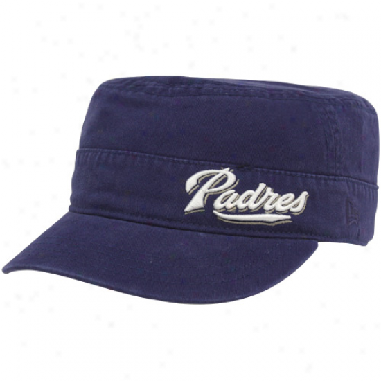 New Era San Diego Padres Ladies Navy Blue Adjustable Military Hat