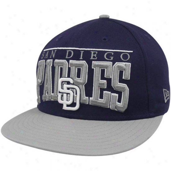 New Era San Diego Padres Navy Blue 9fifty Le Arch Snapback Adjustable Hat