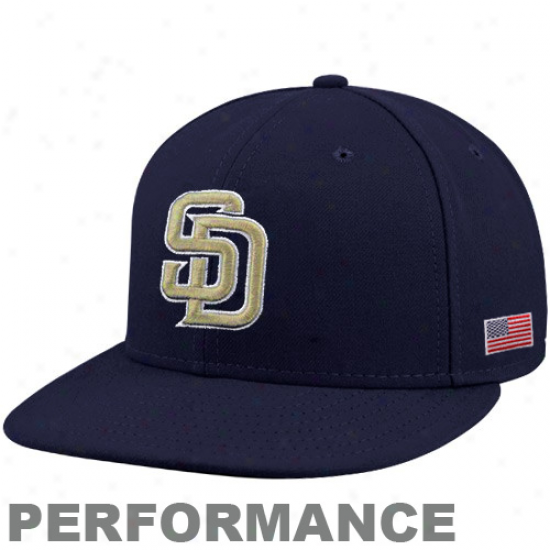 New Era San Diego Padres Navy Blue On-field 59fiftu Usa Flag Fltted Performance Hat