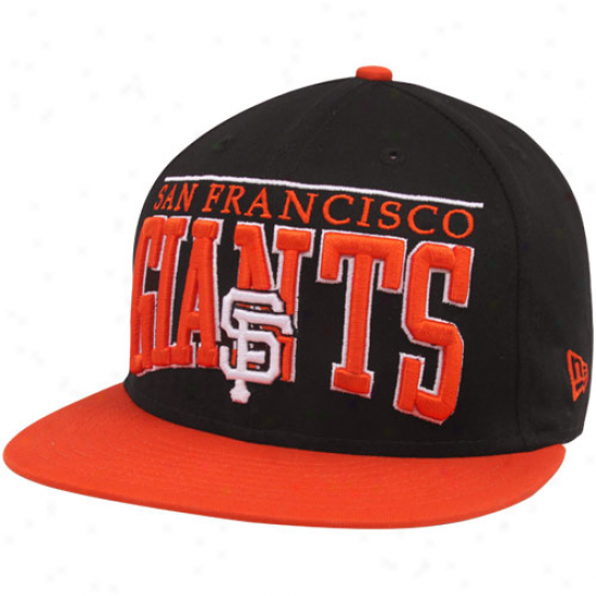 New Era San Francisco Giants Black 9fifty Le Arch Snapback Adjustable Hat