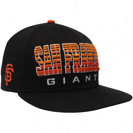 New Era San Francisco Giants Black Fade 9fifty Snapback Adjustable Hat