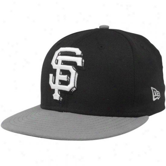 Starting a~ Era San Francisco Giants Black-gray Shadow Logo 59fifty Fitted Hat