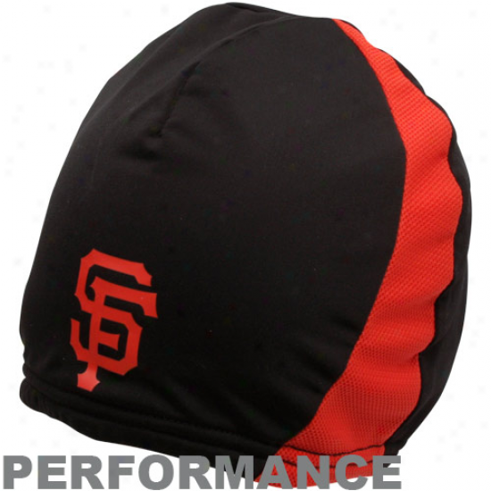 New Era San Francisco Giants Black-orange 2012 Authentic Performance Knit Beanie