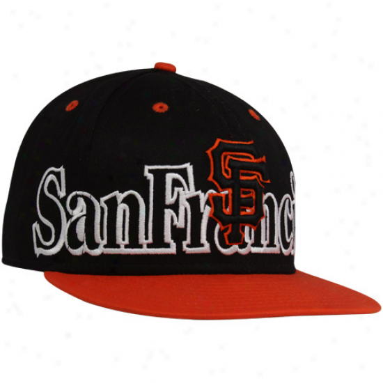 New Era San Francisco Giants Black-orange Big City Punch 9fifty Snapback Adjustable Hat