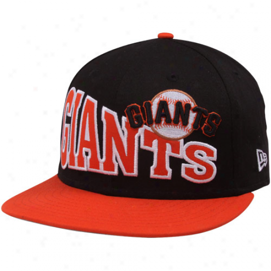 New Era San Francisco Giants Black-orange Stoked Snapback Hat