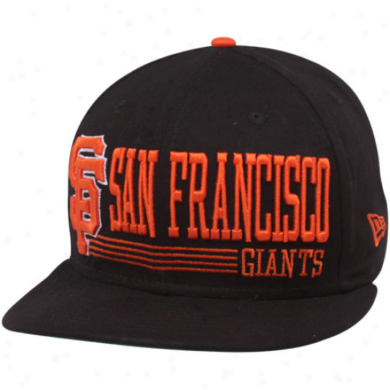 New Era San Frajcisco Giants Black Retro Look 9fifty Snapback Adjustable Hat