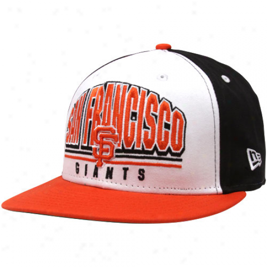 New Era San Francisco Giants Black-white Monolith 9fifty Snapback Adjustable Hat