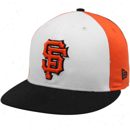 New Era San Francisco Giants White-black Block Snapback Adjustable Hat