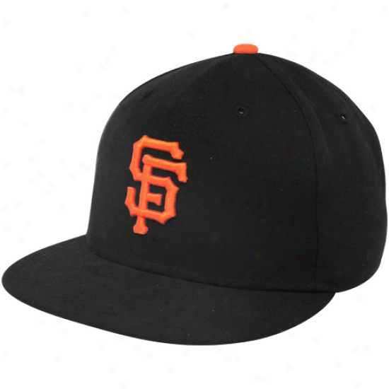 New Era San Francisco Giants Youth Black Authentic 59fifty Fitted Hat