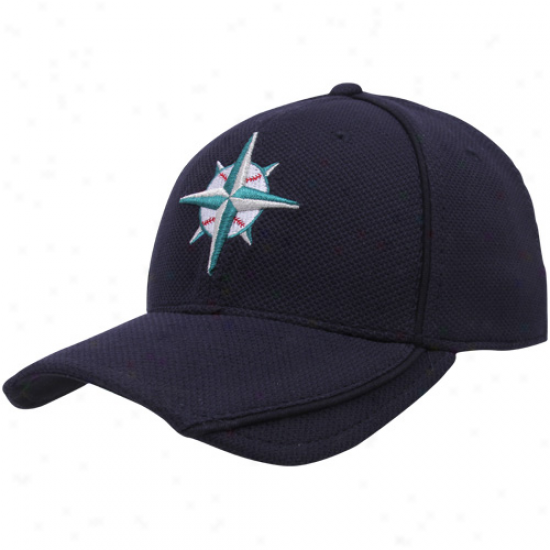 New Era Seattle Mariners 39thirty Batting Practice Performance Flex Fit Hat - Navy Blue