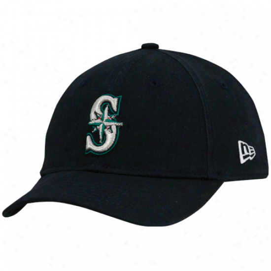 New Era Seattle Mariners Youth Navy Blue Tie Breaker 39thirt Stretch Fit Hat