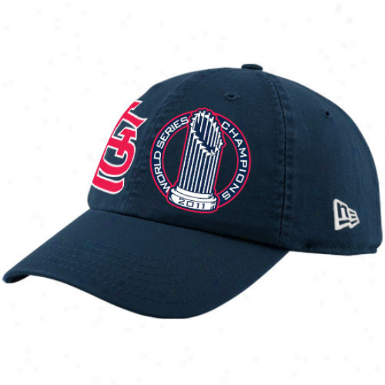 New Era St. Louis Cardinals Ladies Navy Blue 2011 World Series Champions Slouch Adjustable Hat