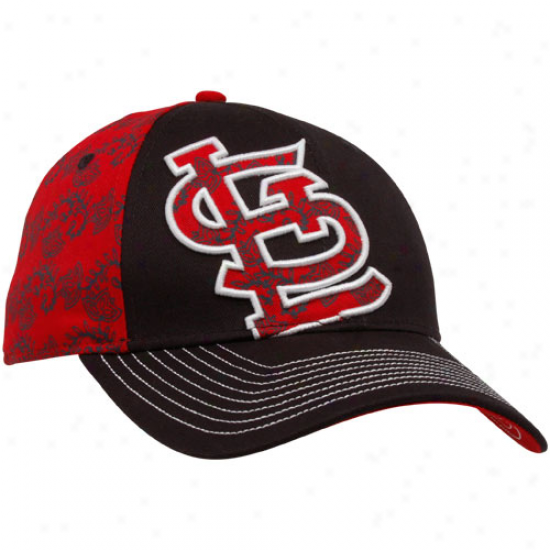 New Era St. Louis Cardinals Ladies Navy Blue-red Lace Shimmer Adjustable Hat