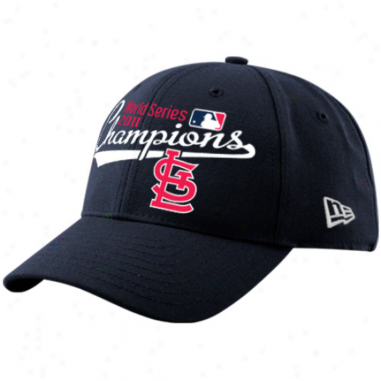 New Era St. Louis Cardinals Navy Blue 2011 World Series Champions Wool Adjustable Hat