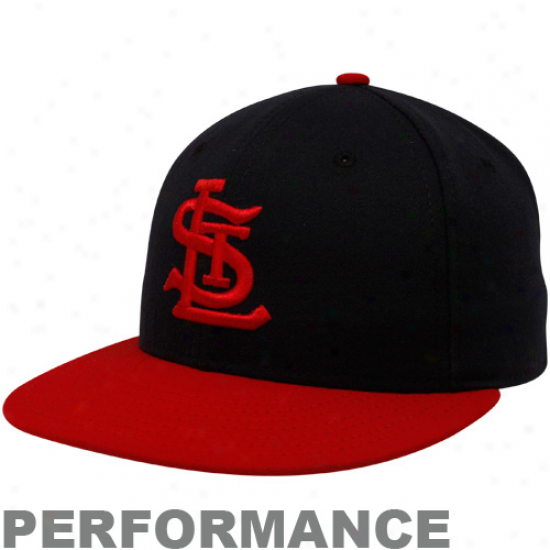 Ne wEra St. Louis Cardinals Navy Blue-red Cooperstown On-field Performance 59fifty Fitted Hat