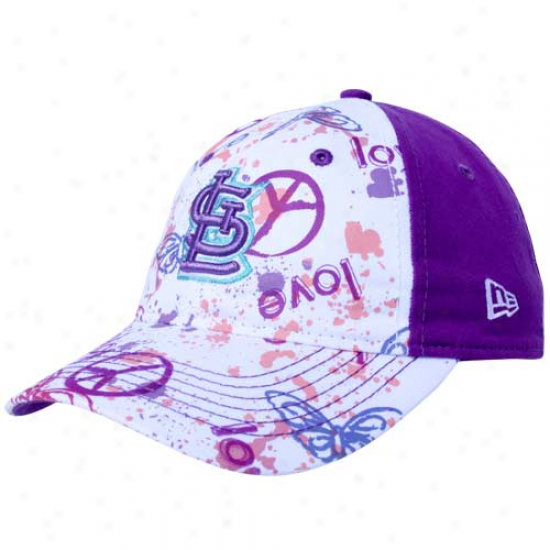 New Era St. Louis Cardinals Preschool Girls Purple-white Solar Power Adjustable Hat