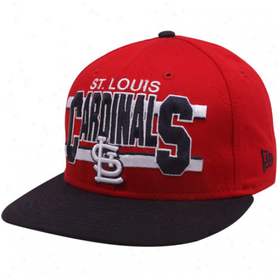 New Era St. Louis Cardinals Red-black Word Stripe 9fifty Snapback Adjustable Hat