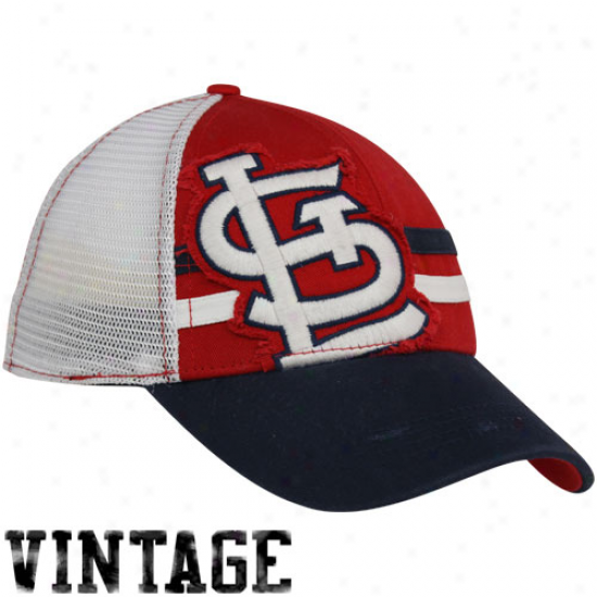 New Era St. Louis Cardinals Red-navy Blue Deuce Vintage 39thirty Mesh Back Flex Fit Hat