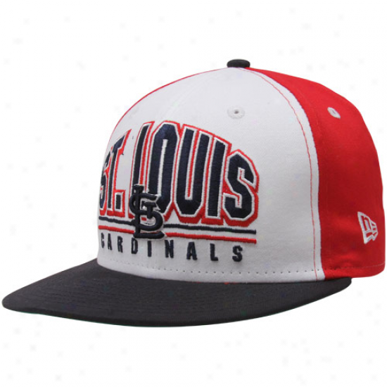 New Era St. Louis Cardinals Red-white-navy Blue Monolith 9fifty Snapback Adjustable Hat