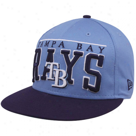 New Era Tampa Bay Rays Light Blue 9fifty Le Arch Snapback Adjustable Hat