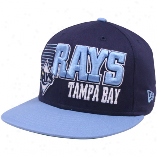 New Era Tampa Bay Rays Navy Blue-light Blue 9fifty Borderline Snapback Adjustable Hat