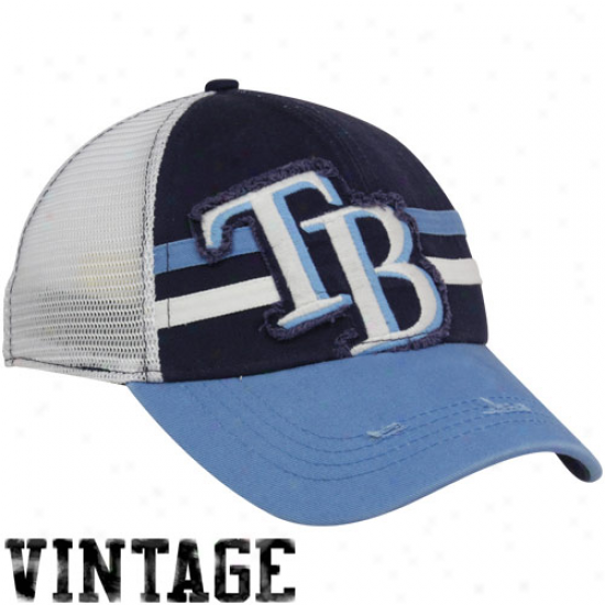 New Ers Tampa Bay Rays Navy Blue-light Blue Deuce Vintage 39thirty Mesh Back Flex Fit Hat