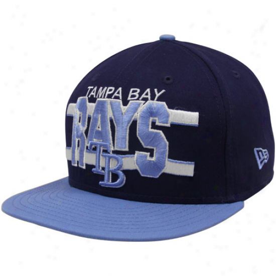 New Era Tampa Bay Rays Ships of war Blue-royal Blue Word Stripe 9fifty Snapback Adjustable Hat