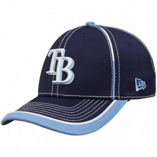 New Era Tampa Bay Rays Navy Blue Taktodd 39thirty Flex Fit Hat