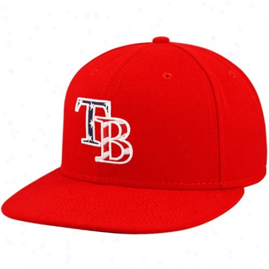 New Era Tampa Bay Rays Red Stars & Stripes On-field  59fifty Fitted Hat