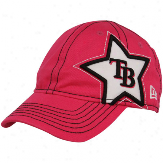 New Era Tampa Bay Rays Toddler Girls Pink Sidestar Adjustable Hat