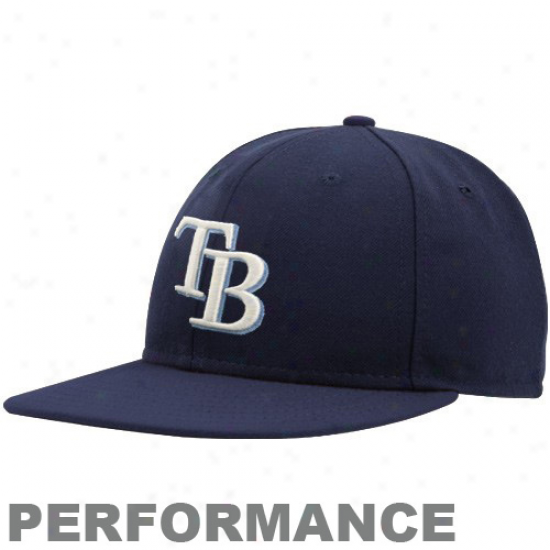 New Era Tampa Bay Rays Juvenility Authentic On-field Fitted Hat - aNvy Blue