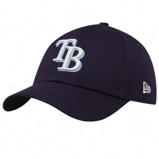 New Era Tampa Bay Rays Young men Navy Azure Tie Breaker 39thirty Stretch Fit Hat