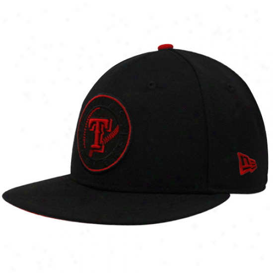 New Era Texas Rangers Black Tonal Pop 59fifty Fitted Hat