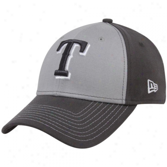 New Era Texas Rangers Gray Two-ton Platinum Classic 39thirty Hat