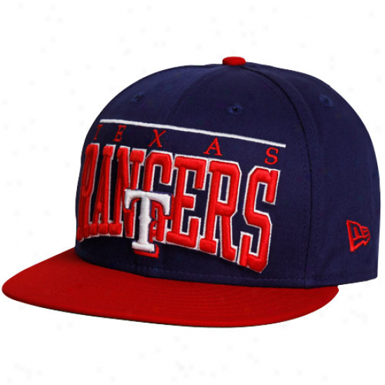 New Era Texas Rangers Navy Blue 9fifty Le Arch Snapback Adjustable Hat