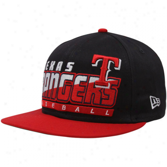 New Erz Texas Rangers Ships Blue-red Slice & Dice Snapback Adjustable Hat