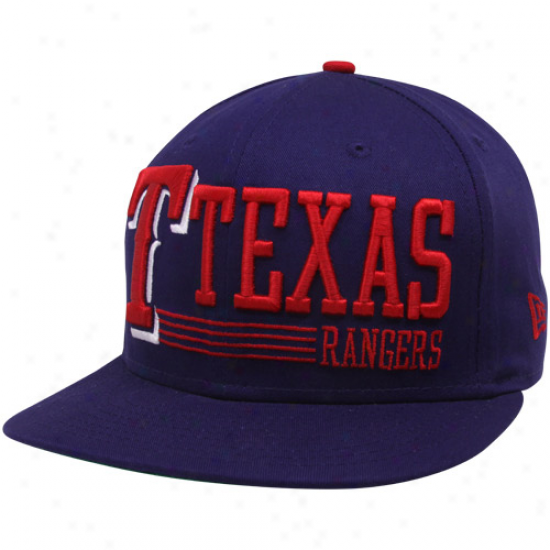 Recent Era Texas Rangers Royal Blue Retro Look 9fifty Snapback Adjustable Hat