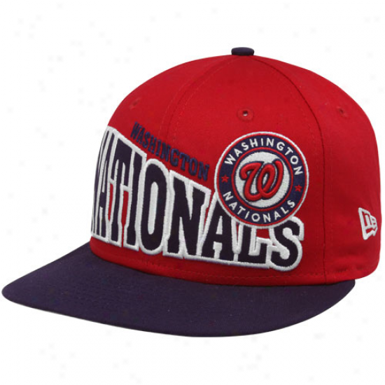 New Era Washington Nationals Red-navy Bule Stoked Snapbac kHat