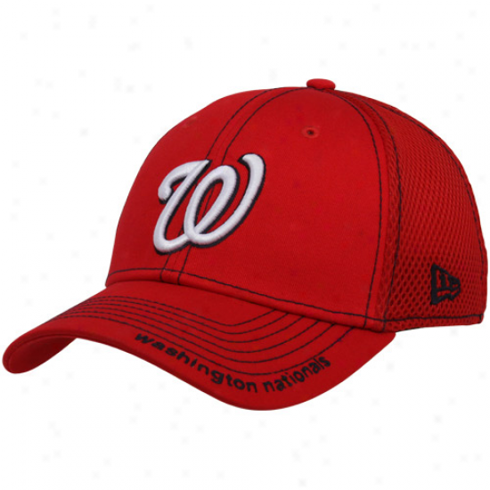 New Era Washingtom Nationals Red Neo 39thirty Stretch Fit Hat