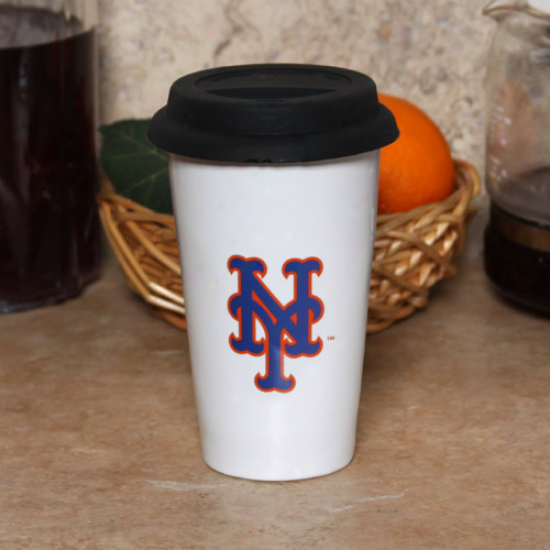 New York Mets 10oz. Ceramic Team Logo Travel Mug