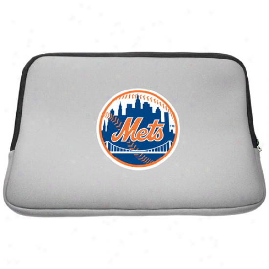 New York Mets 15.5''-Gray Neoprene Laptop Sleeve