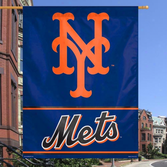 New York Mets 27'' X 37'' Royal Blue Perpendicular Banner Flag