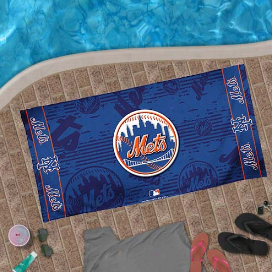 Nea York Mets 30'' X 60'' Royal Blue Beach Towel