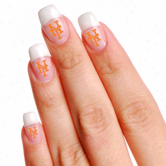 New York Mets 4-pack Temporary Nail Tattoos