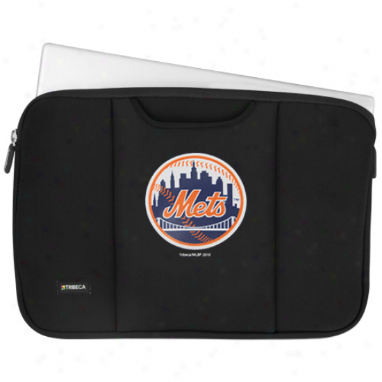 New York Mets Black 15'' Laptop Breathe Sleeve