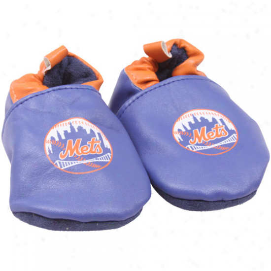 New York Mets Infant Ryal Blue Logo Booties