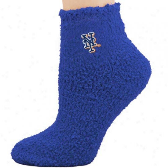 New York Mets Ladies Royal Blue Sleepsoft Ankle Socks